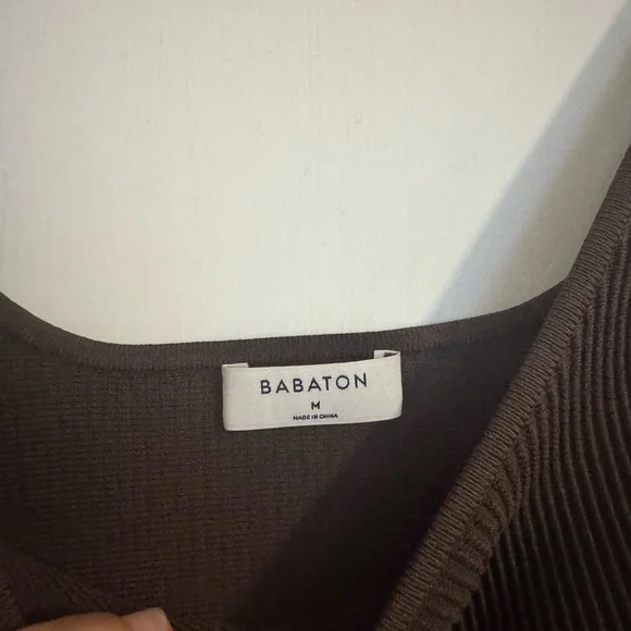 Babaton Dark Brown Ribbed Tank Top - Picture 3 of 5